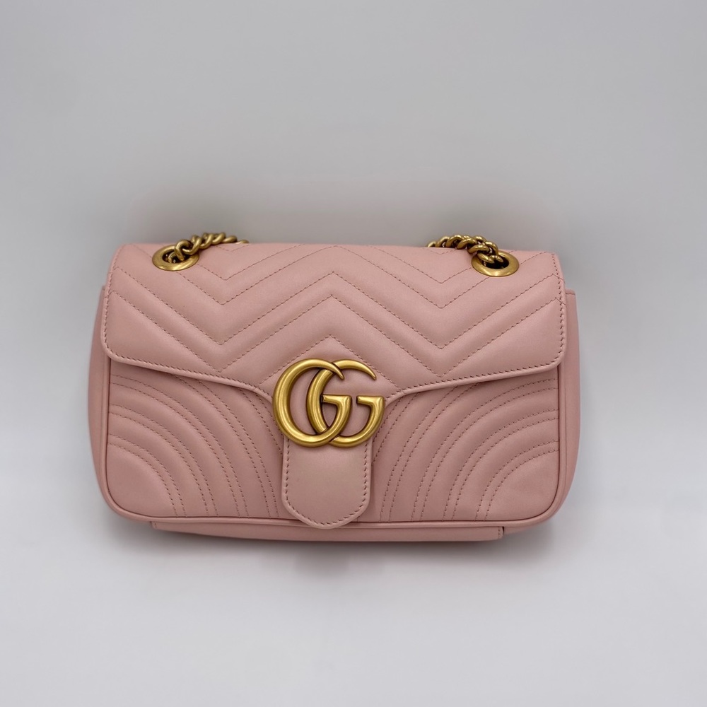 Gucci GG Marmont Matelassé bag dusty pink